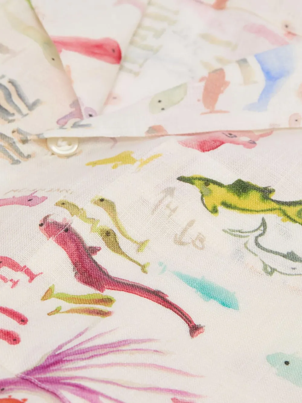 Vilebrequin T-shirt met print Beige