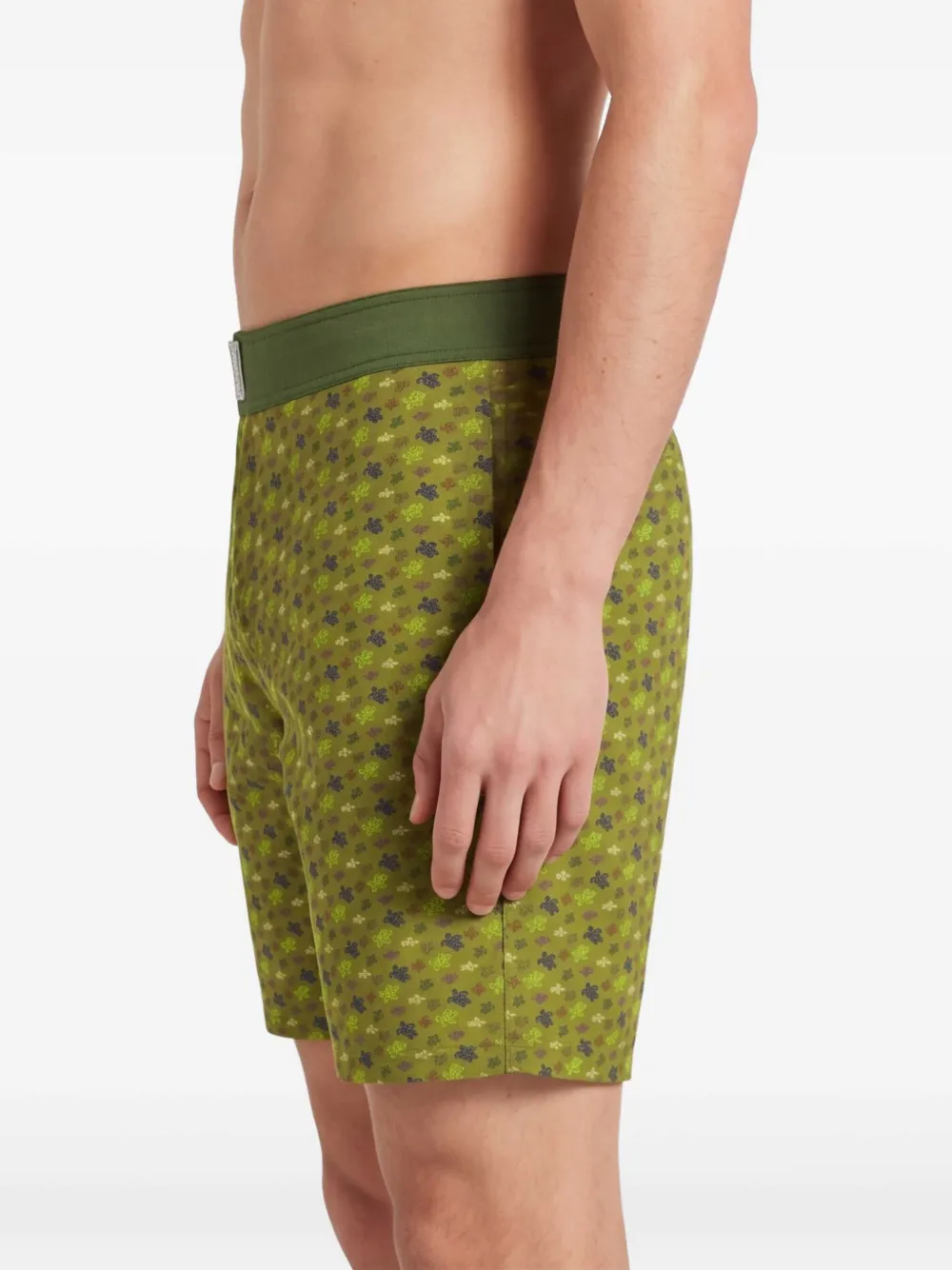 Vilebrequin Zwembroek met schildpad-patroon Groen