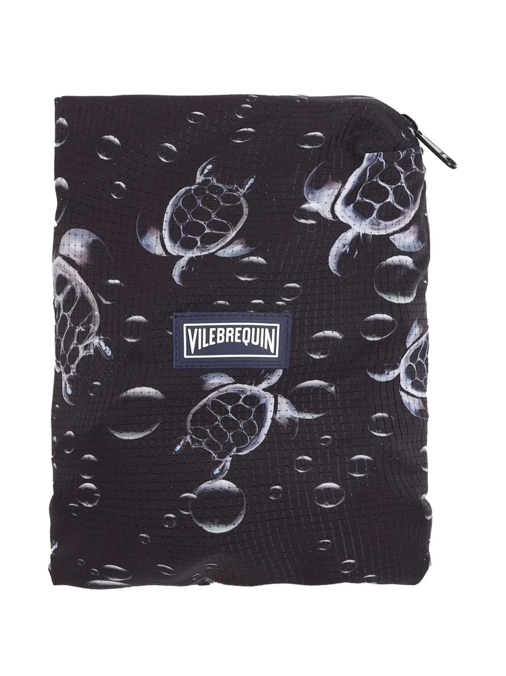 Vilebrequin Men Micro-perforated Ultra-light And Packable Swim Shorts Bubble Turtles 3d In Black