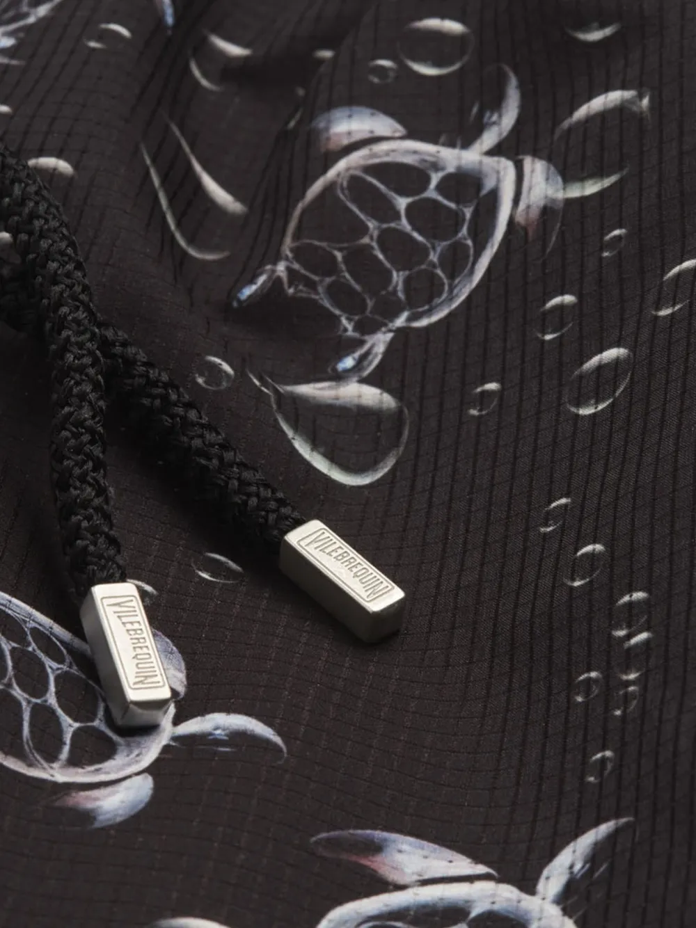 Vilebrequin Men Micro-perforated Ultra-light And Packable Swim Shorts Bubble Turtles 3d In Black