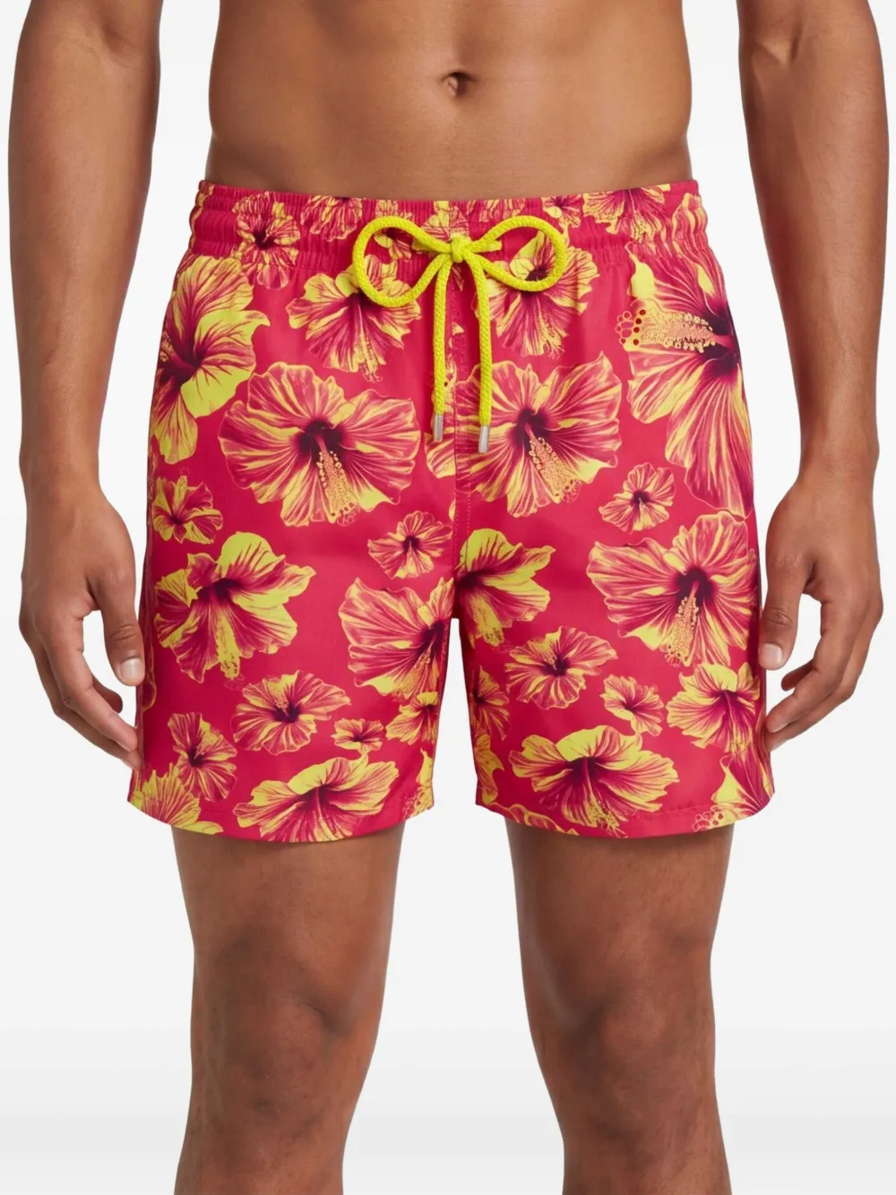 Vilebrequin Zwembroek met bloemenprint Rood