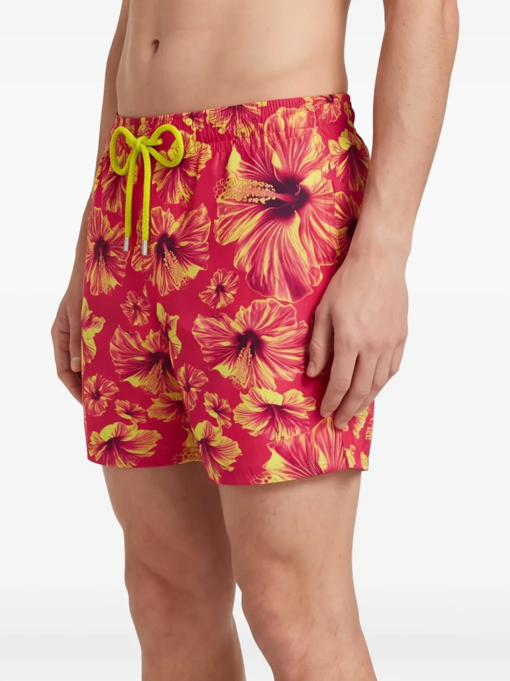 Vilebrequin Zwembroek met bloemenprint Rood