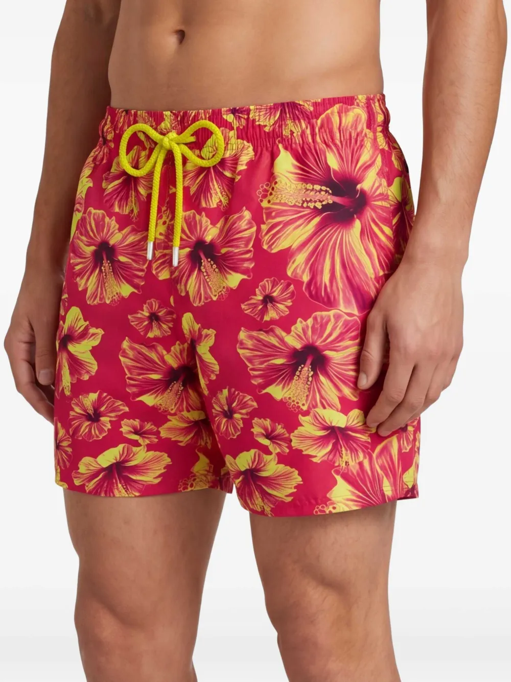 Vilebrequin Zwembroek met bloemenprint Rood
