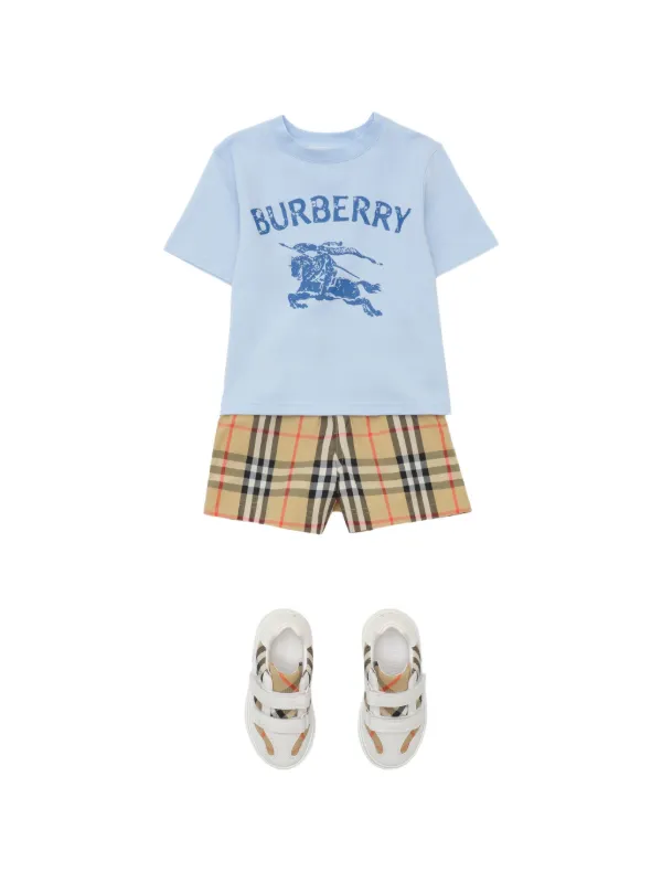 Burberry Kids Check Swim Shorts | Neutrals | FARFETCH CA