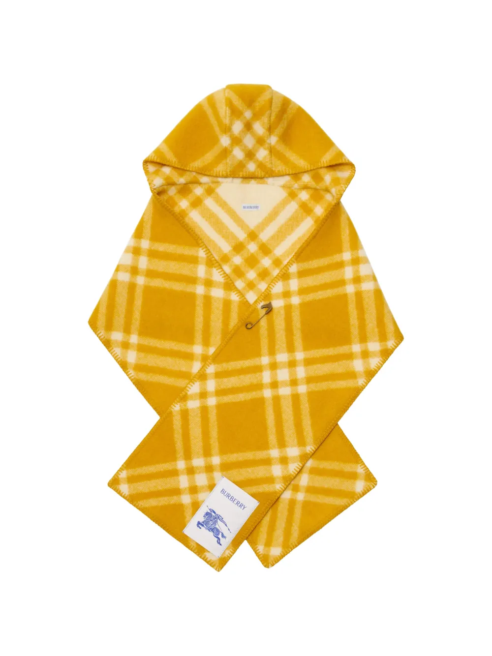 Burberry Sciarpa in lana a quadri - Giallo