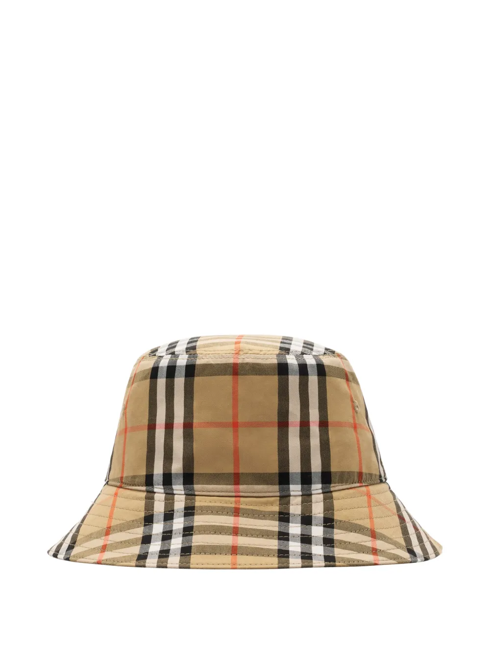 Burberry Kids Check cotton bucket hat - Toni neutri