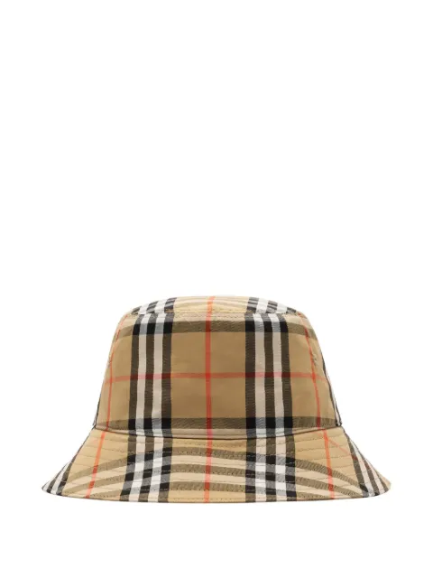 Burberry Kids Check cotton bucket hat