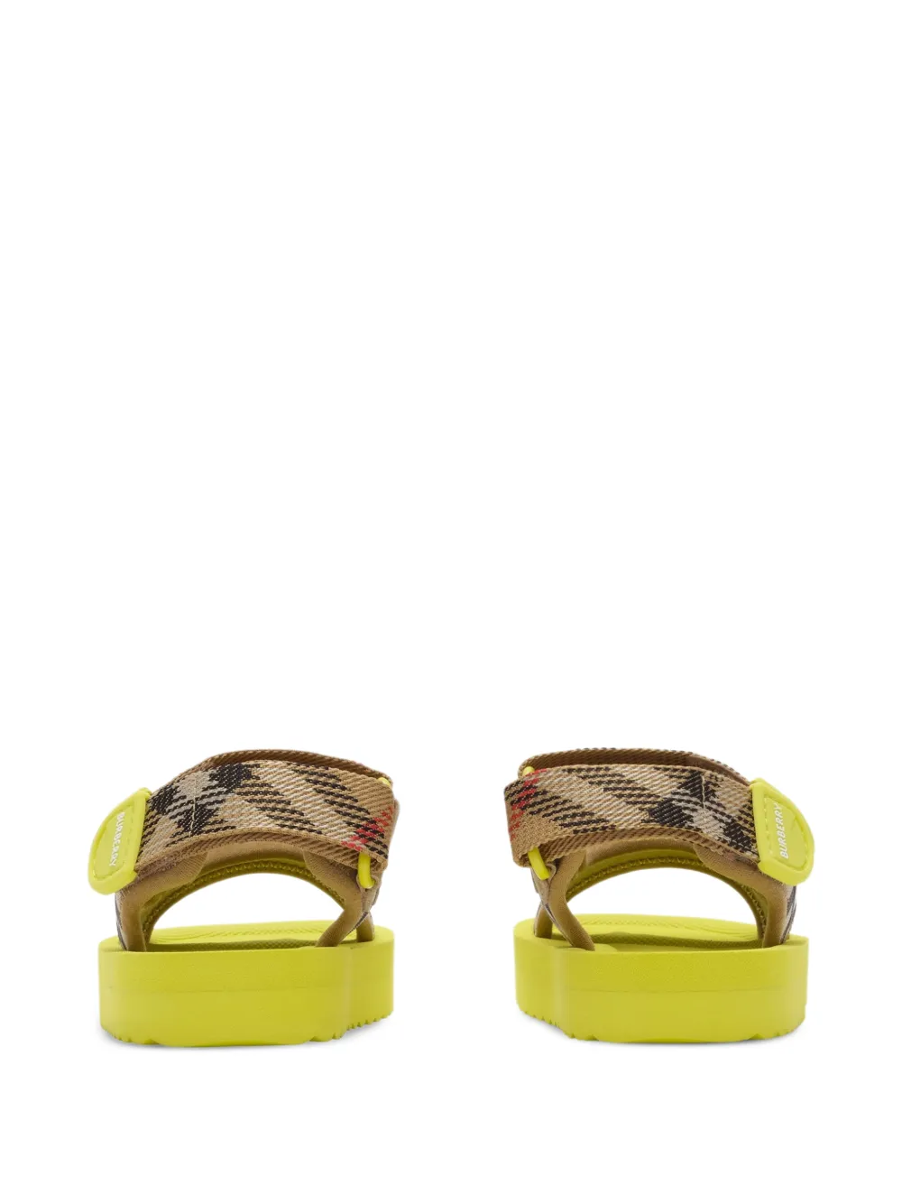 Burberry Kids check sandals Geel