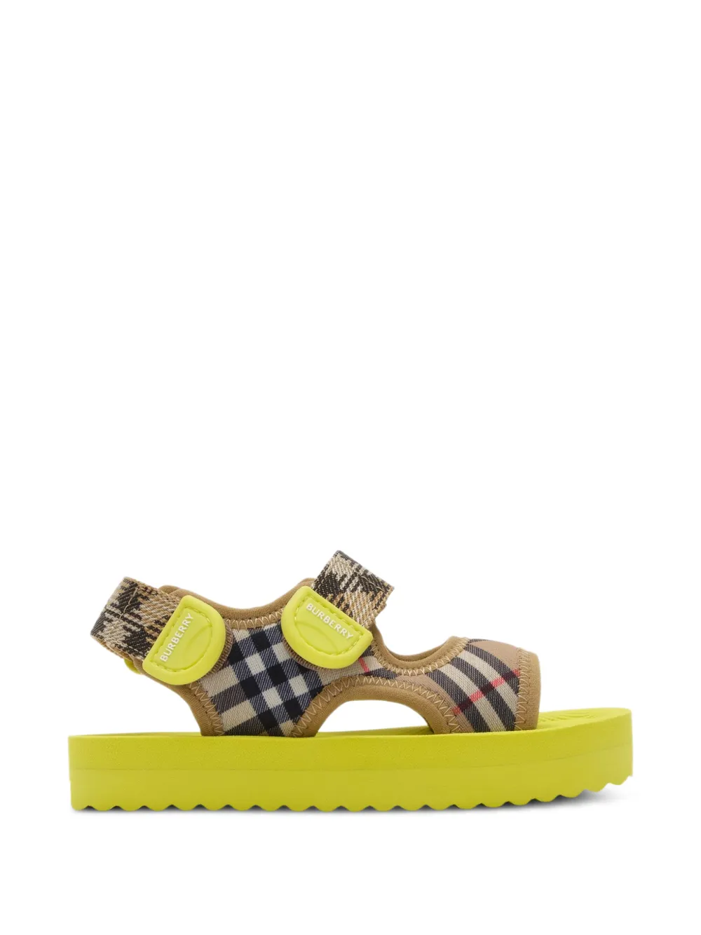 Burberry Kids check sandals - Giallo