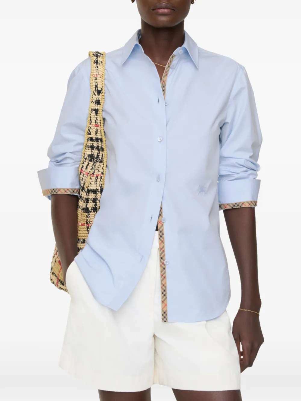 Burberry Katoenen popeline blouse Blauw