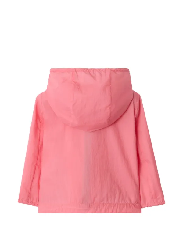 Burberry Kids Jaqueta De Nylon Xadrez Com Capuz | Rosa | FARFETCH BR