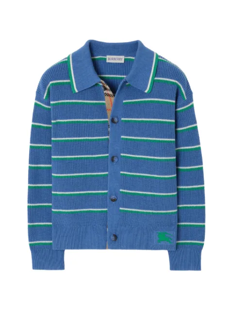 Burberry Kids striped cotton wool cardigan