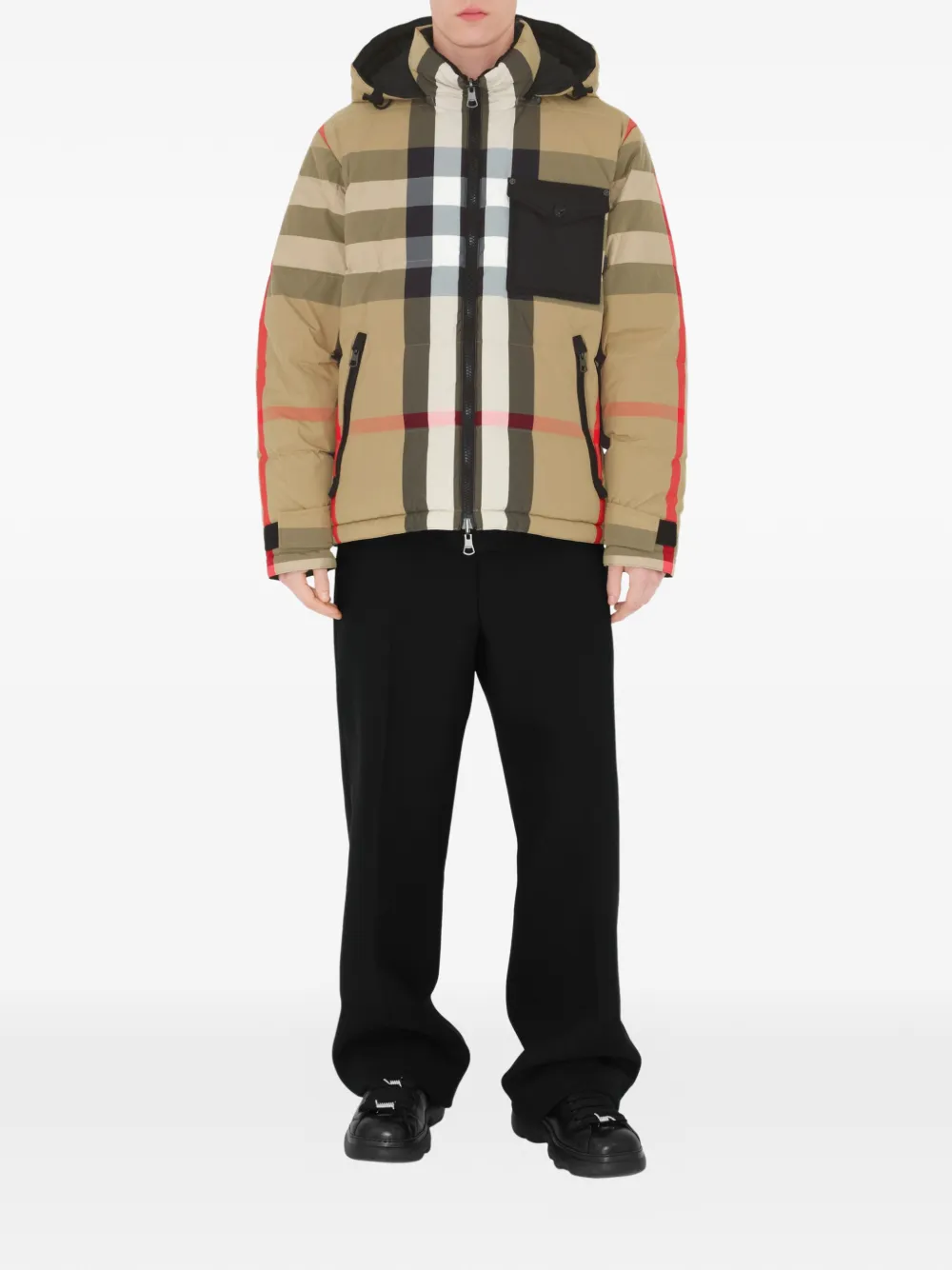  Burberry Reversible Check Puffer Jacket - Neutrals 