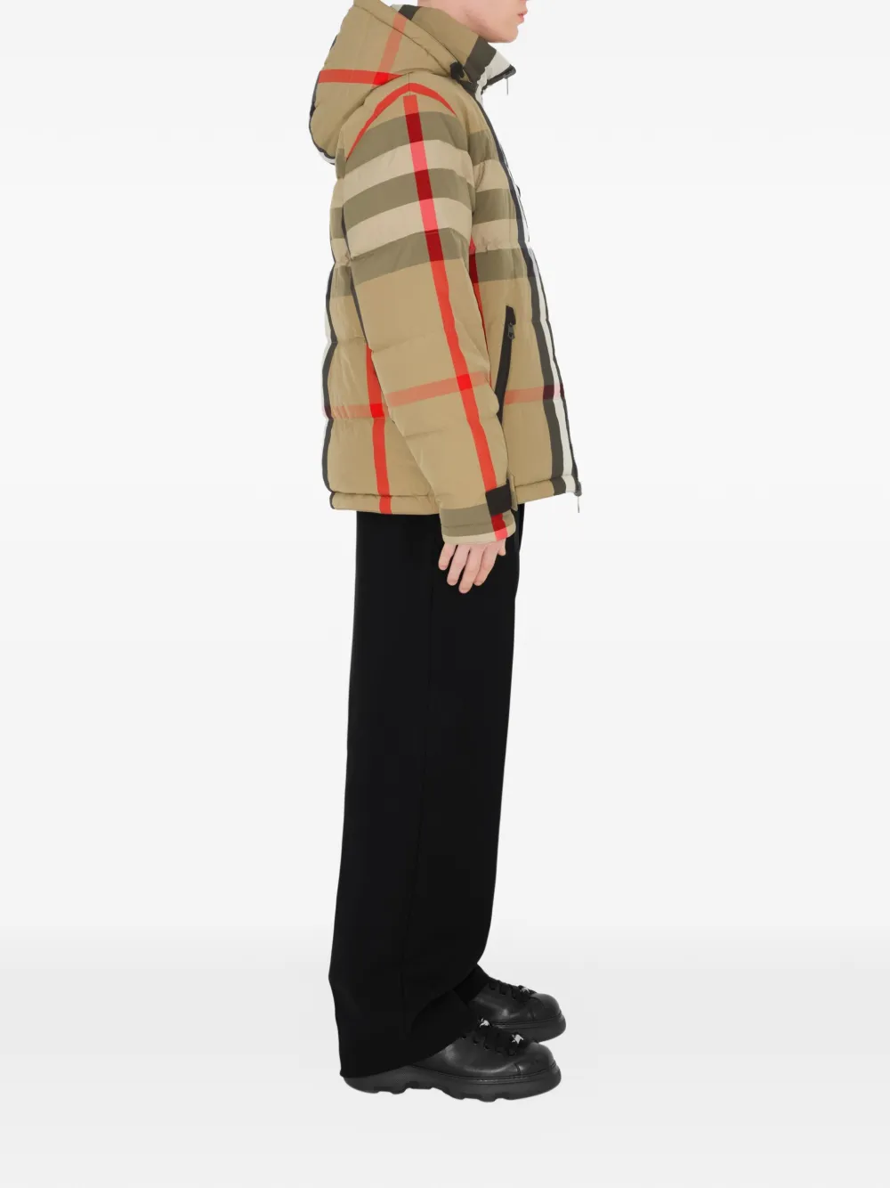  Burberry Reversible Check Puffer Jacket - Neutrals 