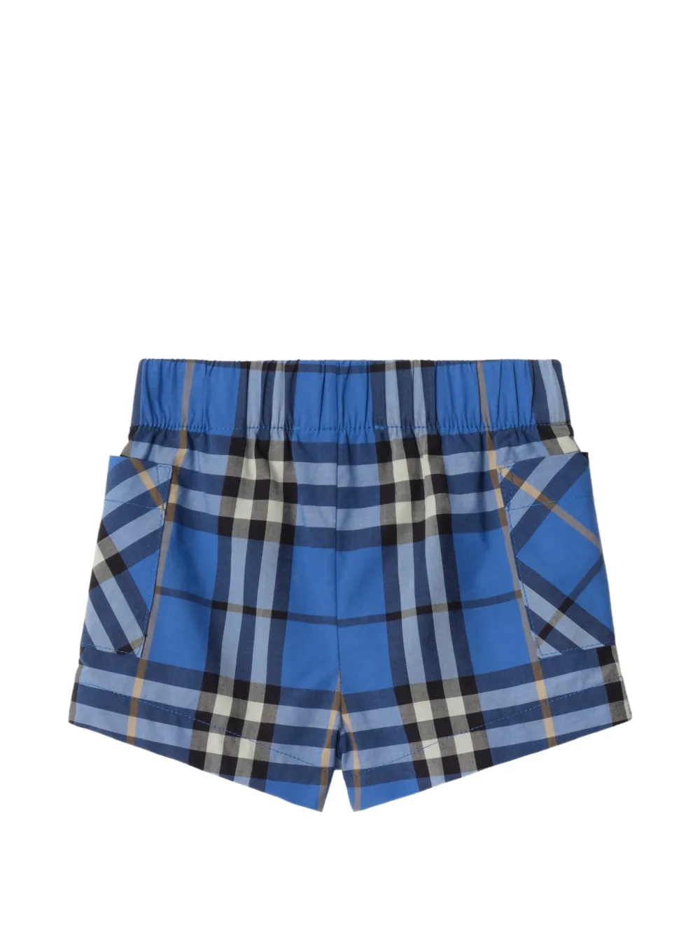  Burberry Kids Check Cotton Two-piece Set - Blue 