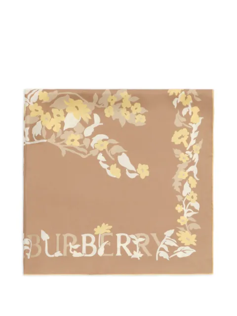 Burberry floral EKD silk scarf