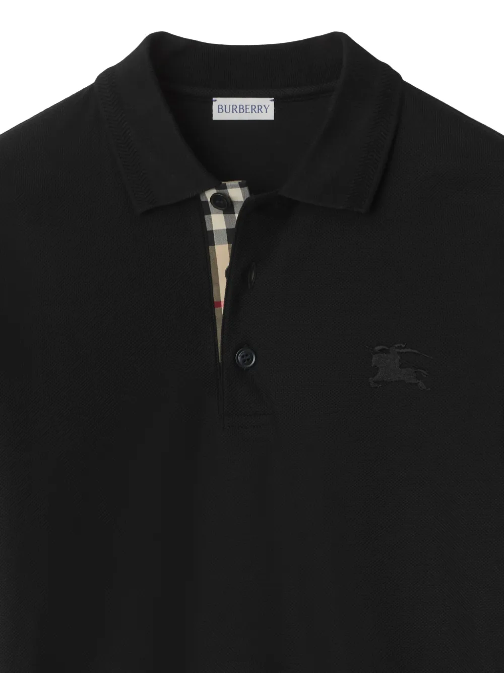 Burberry Cotton Polo Shirt | Black | FARFETCH HK