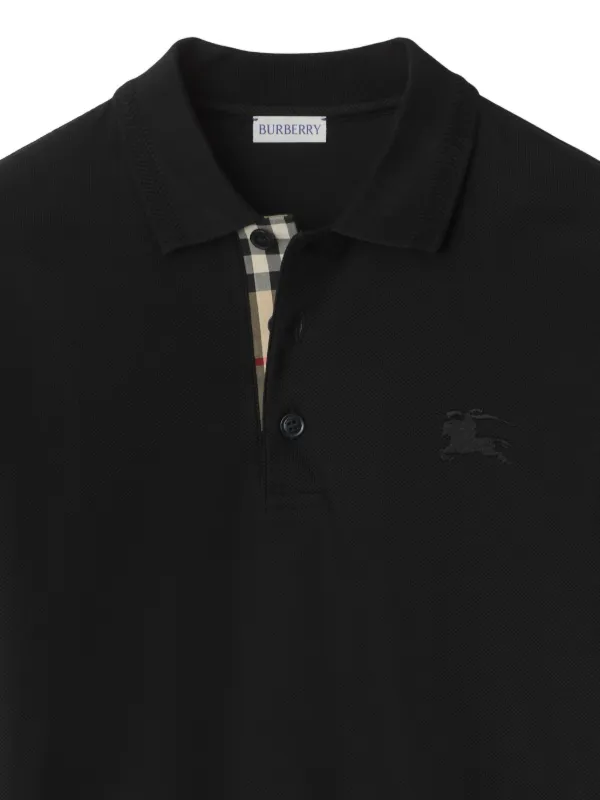Burberry Cotton Polo Shirt | Black | FARFETCH HK