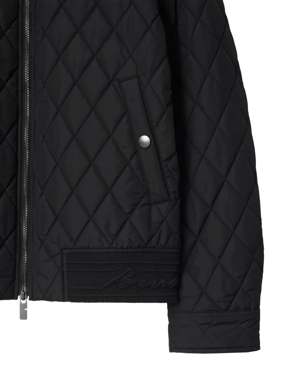 Burberry Gewatteerd nylon jack Zwart