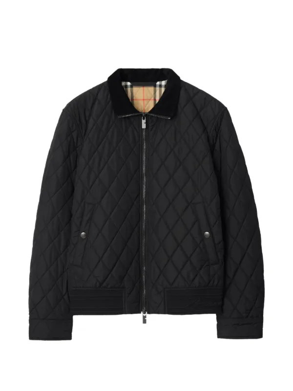 Burberry キルティング ジャケット | ブラック | FARFETCH JP