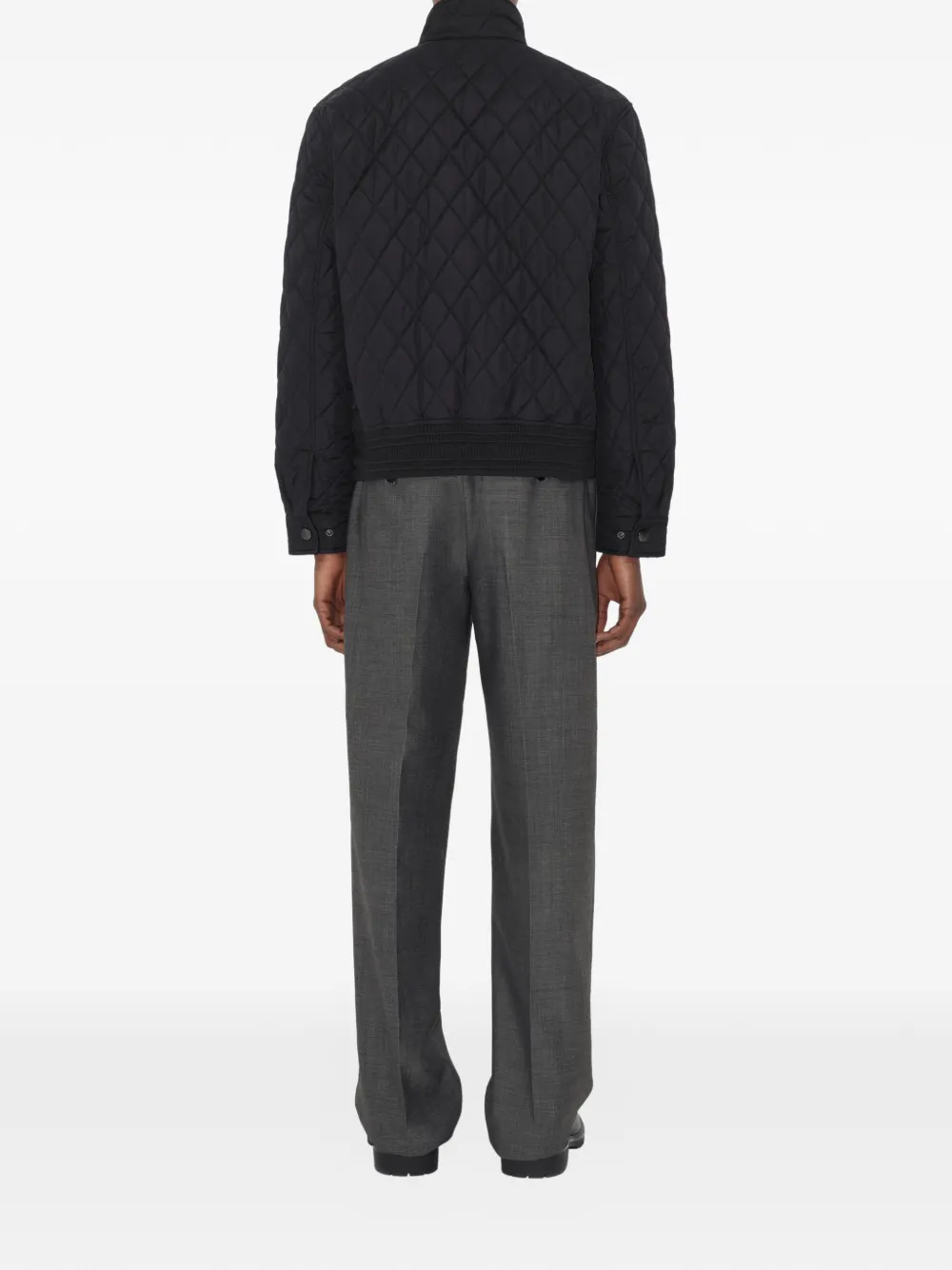 Burberry Gewatteerd nylon jack Zwart