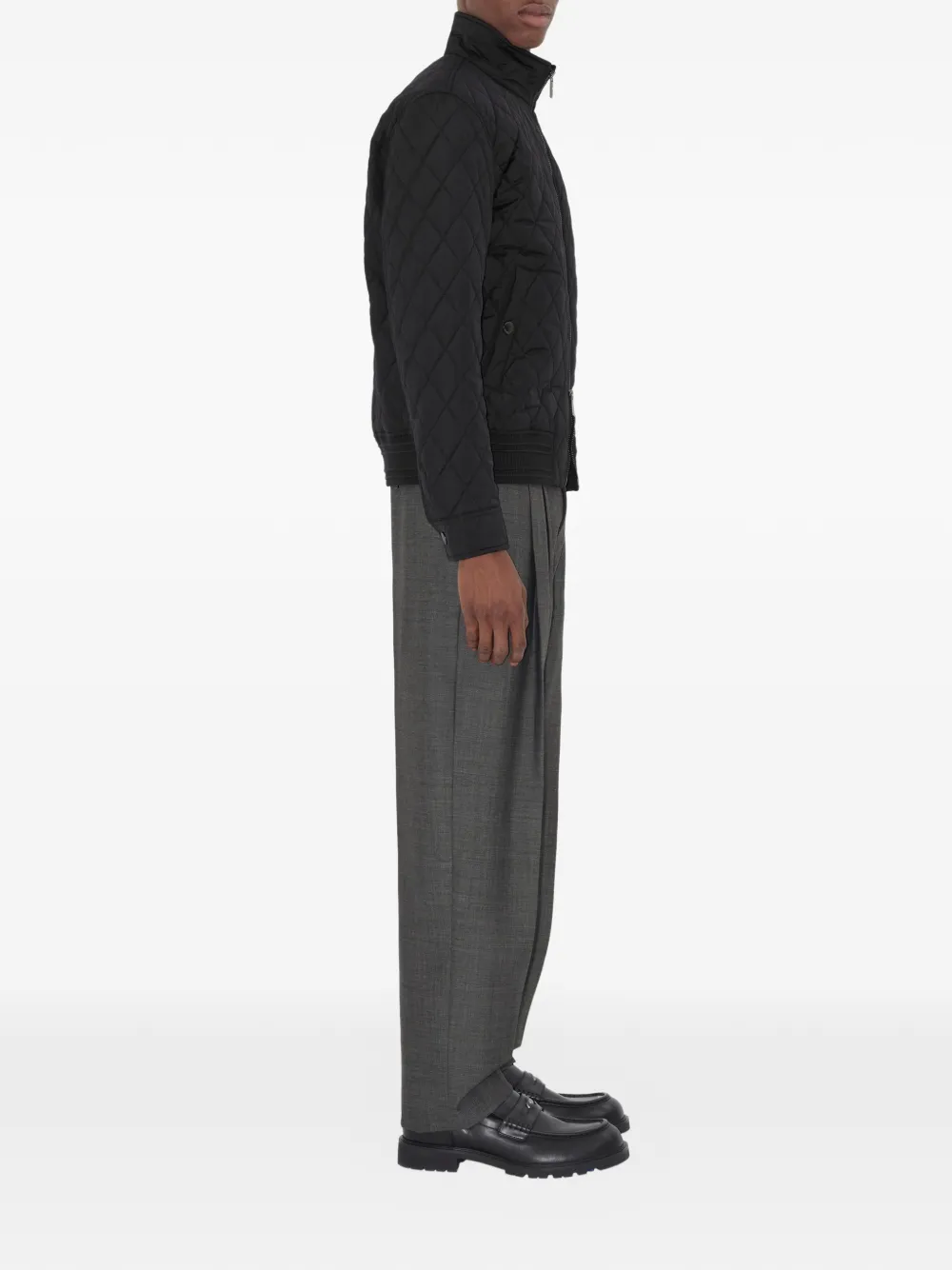 Burberry Gewatteerd nylon jack Zwart