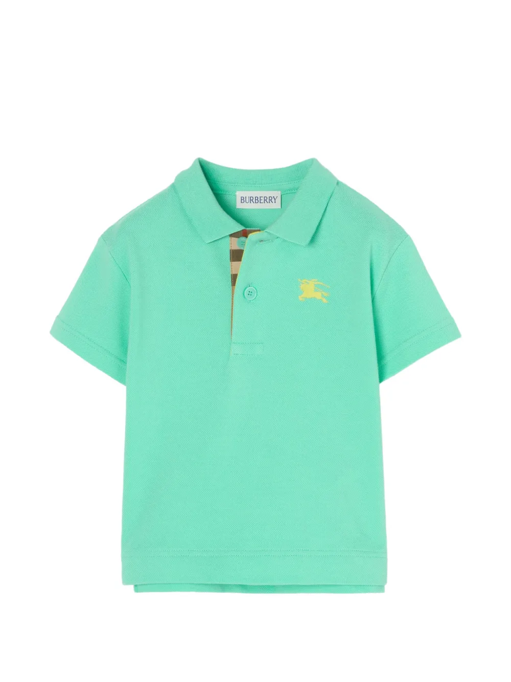 Burberry Kids cotton piqué polo shirt - Verde