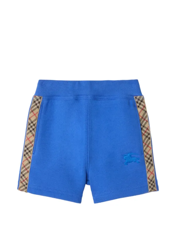 Burberry Kids チェックトリム ショートパンツ | ブルー | FARFETCH JP
