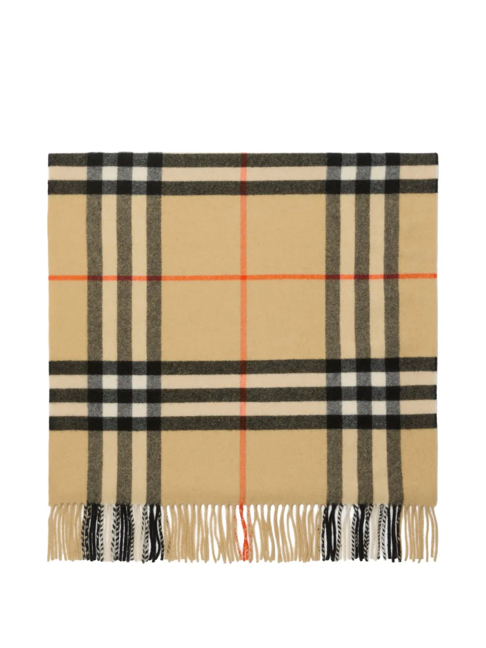 Burberry Geruite Equestrian Knight Design sjaal Beige