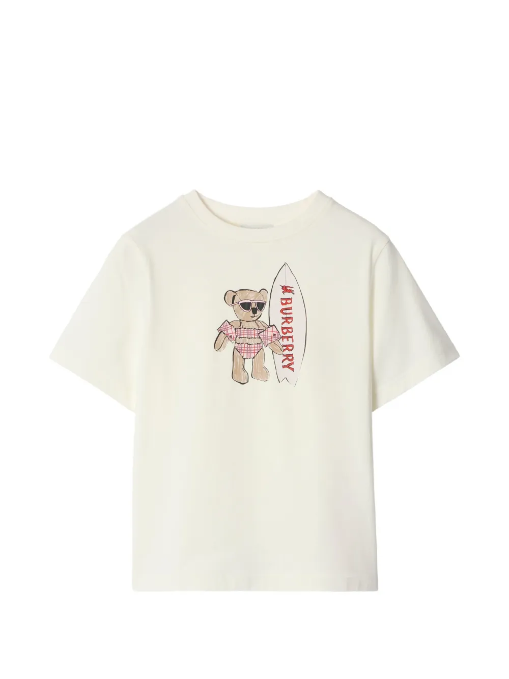 Burberry Kids Surfer Bear cotton T-shirt - Toni neutri