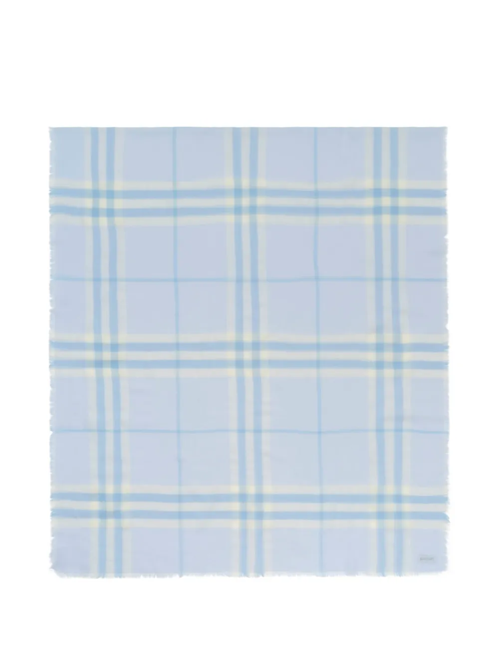Burberry wide Check wool scarf - Blu