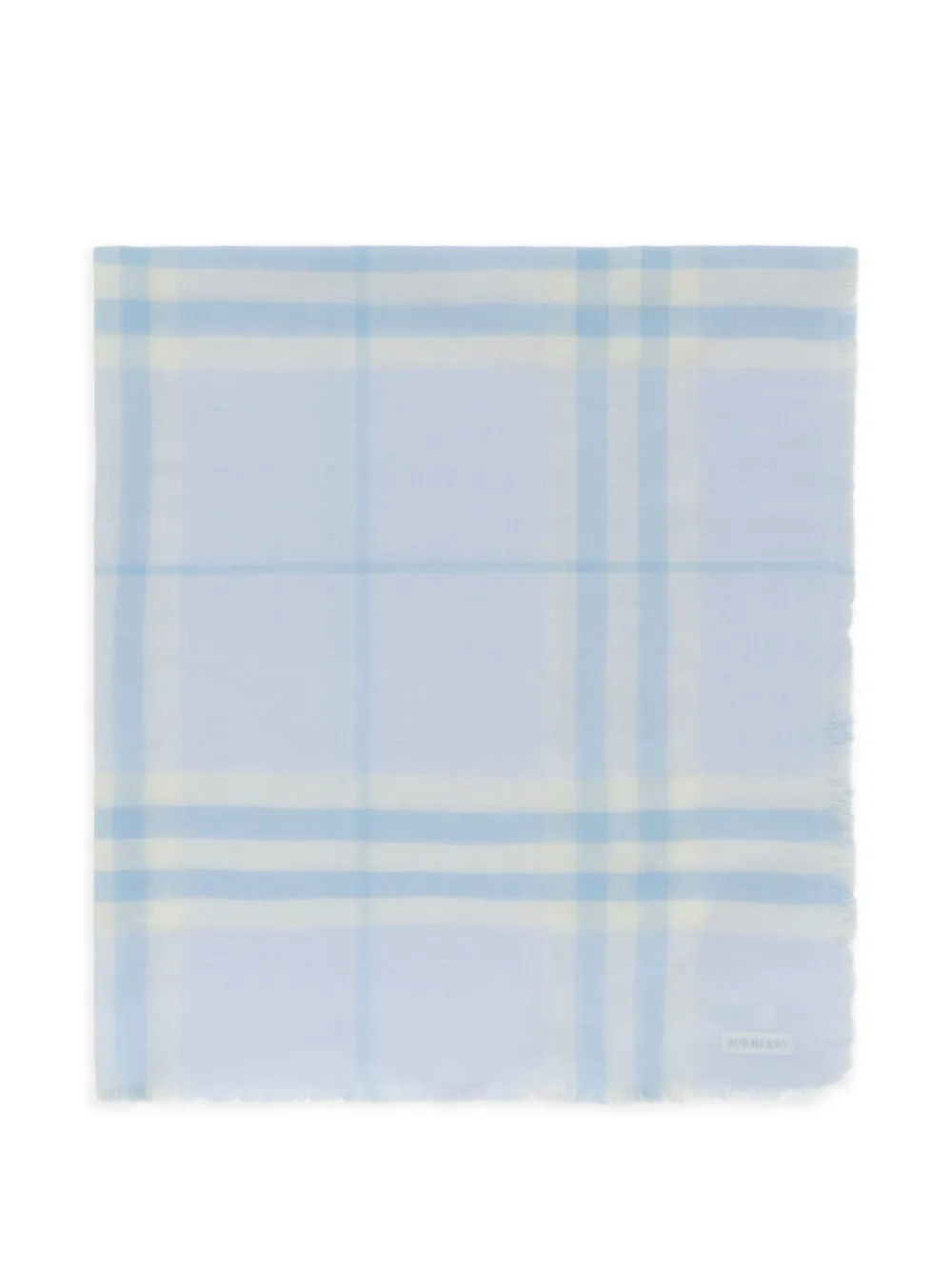 Burberry wide Check wool scarf - Blu