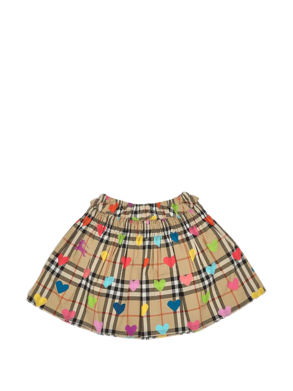 Burberry Kids heart Check cotton skirt - Toni neutri