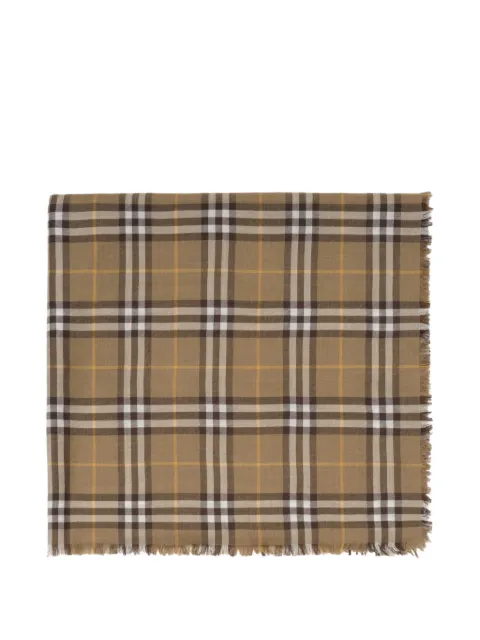 Burberry Check cashmere silk scarf