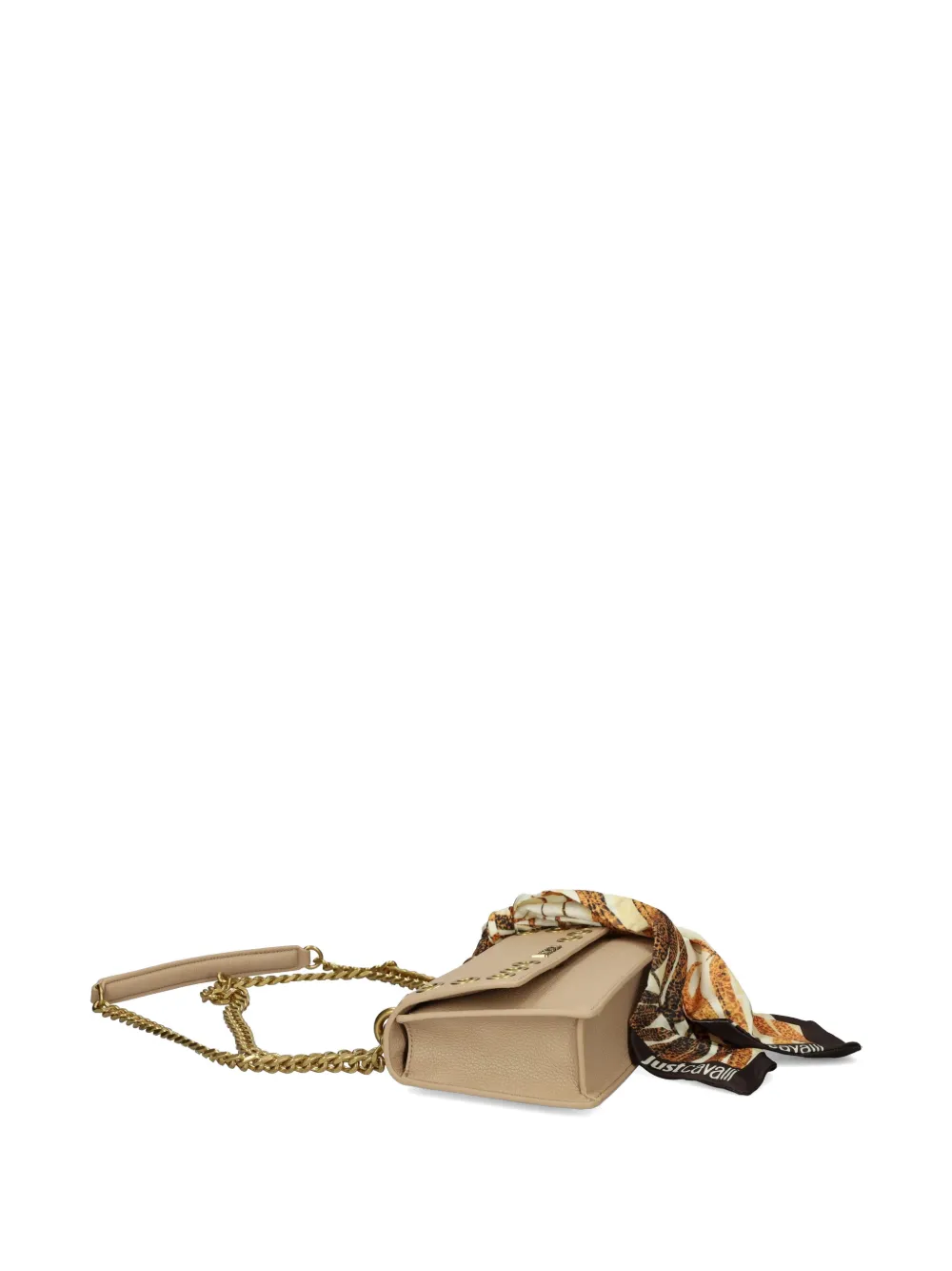 Just Cavalli Schoudertas met kettingband Beige