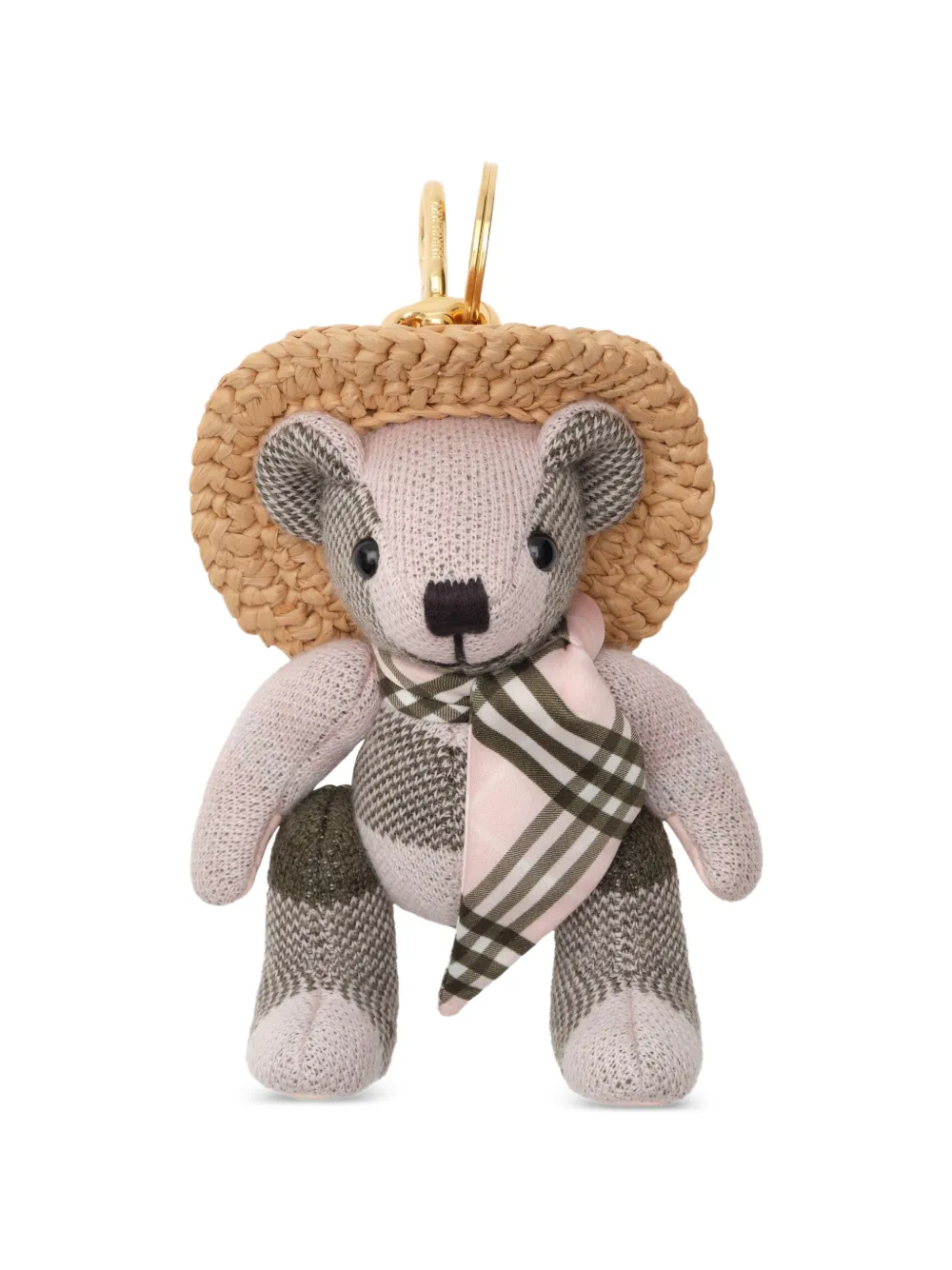 Burberry - Thomas Bear charm - dames - Polyester/Lycra/zinklegering/roestvrij staal/wol/Raffia/leer/polyester microvezel - Eén maat - Roze
