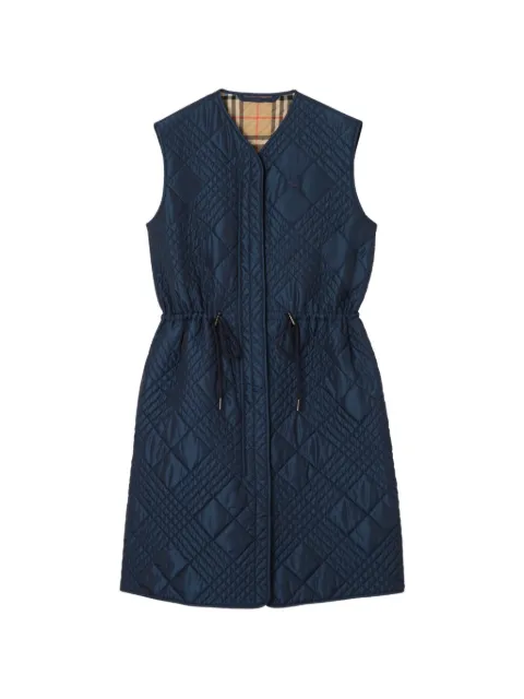 Burberry micro Check-stitch nylon blend gilet