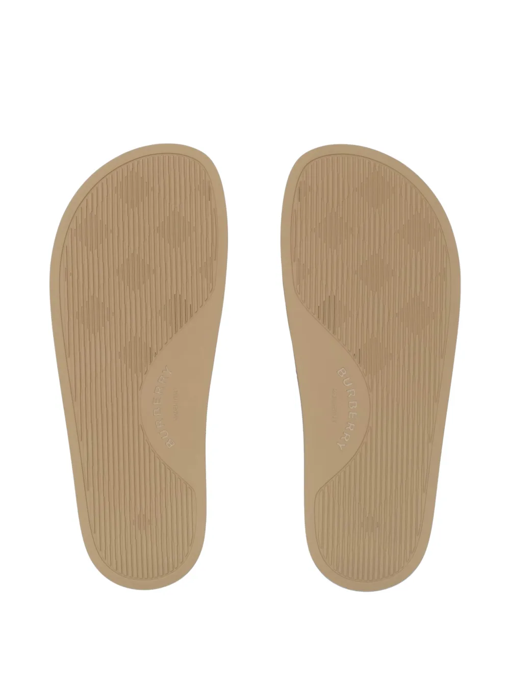 Burberry Geruite slippers met ronde neus Beige