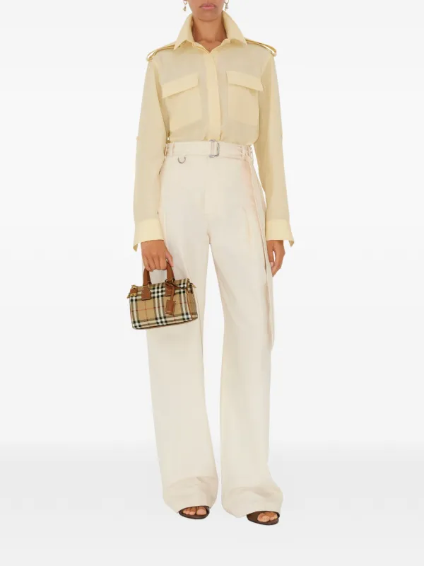 Burberry Bolso Bowling Mini a Cuadros | Neutro | FARFETCH ES