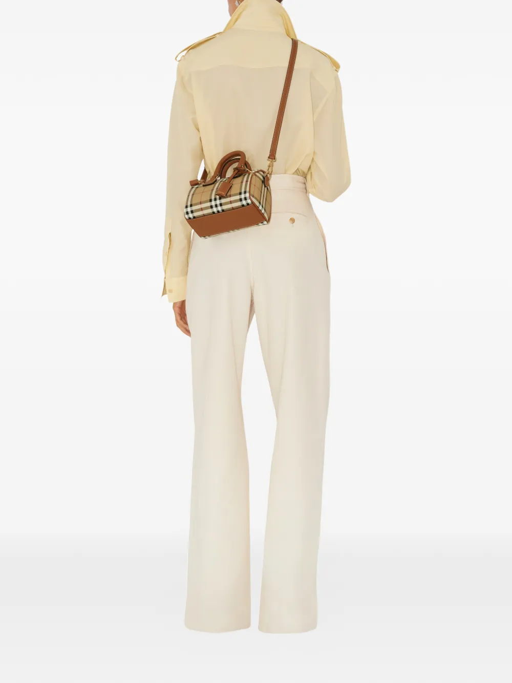  Burberry Mini Check Bowling Bag - Neutrals 