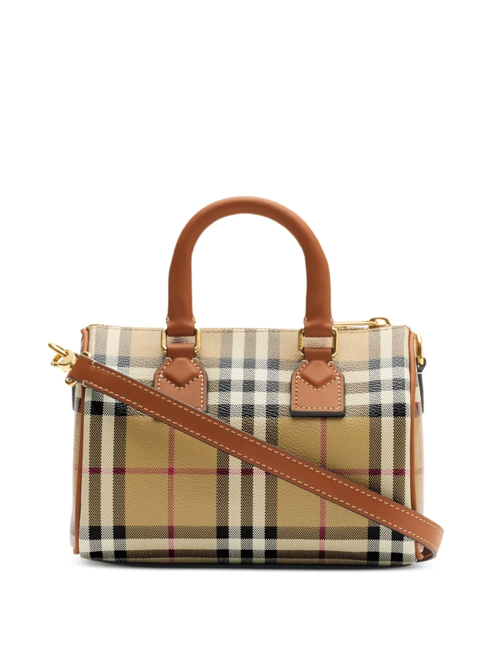 Burberry Check mini-bowlingtas Beige