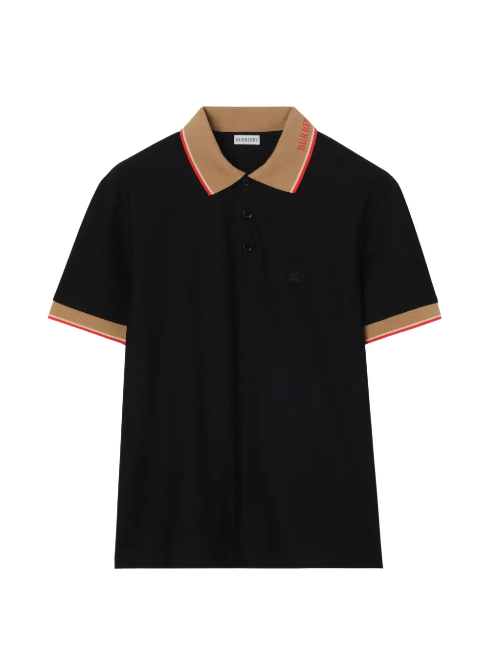 Burberry logo collar cotton polo shirt - Nero