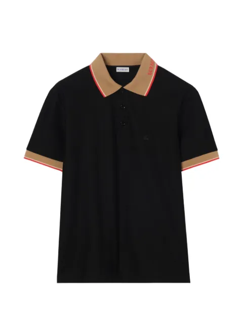 Burberry logo collar cotton polo shirt