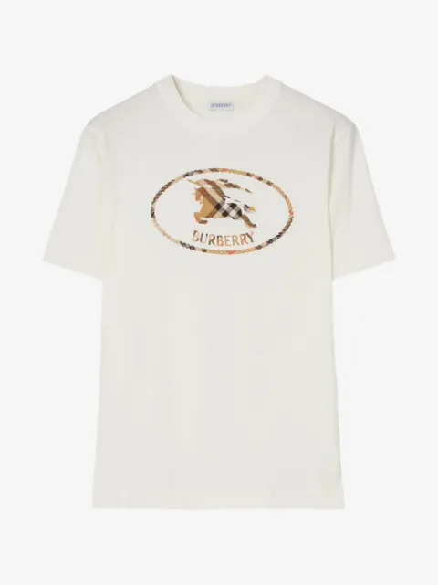 Burberry Check Knight stamp cotton T-shirt