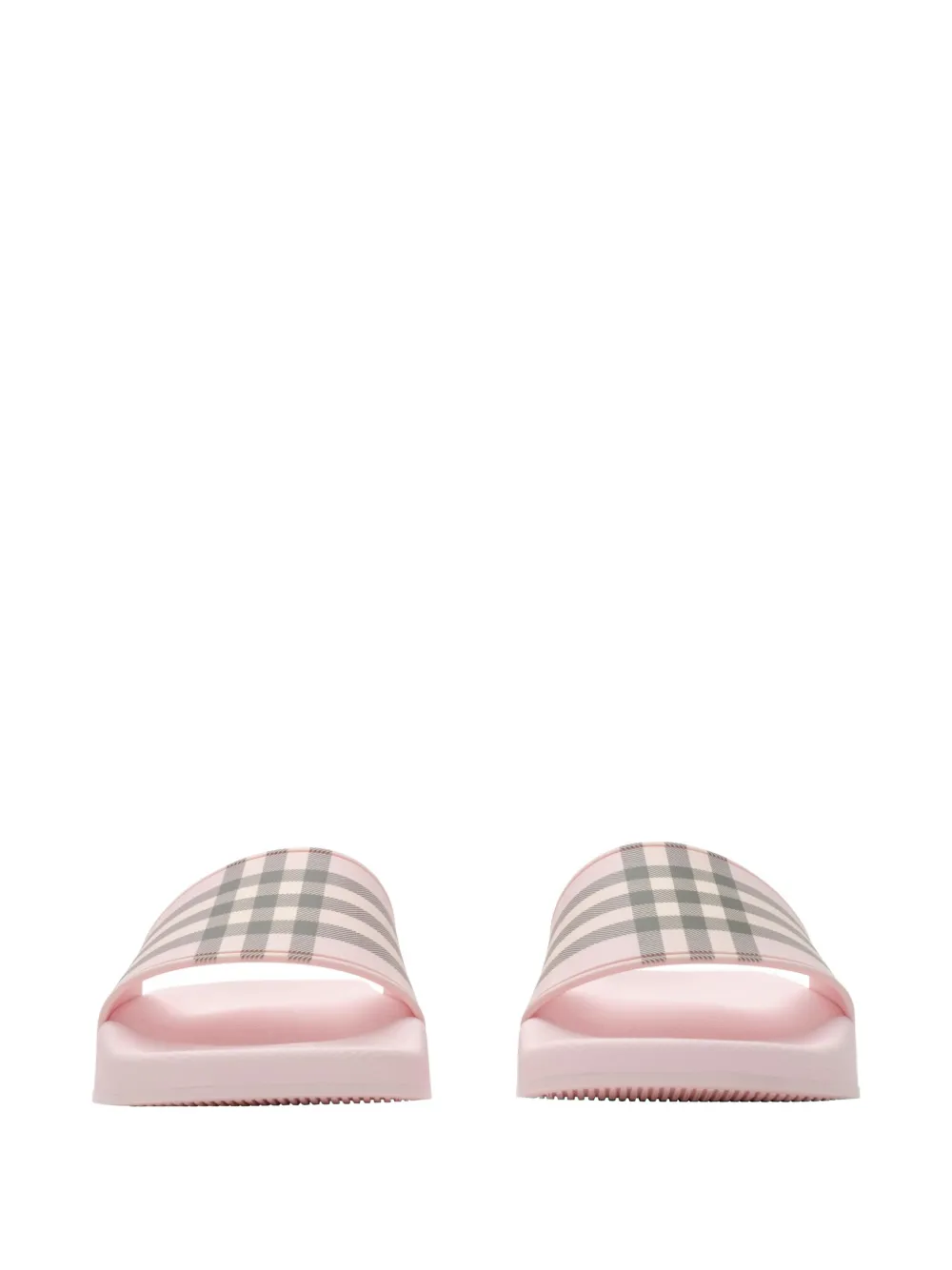 Burberry check slides Roze