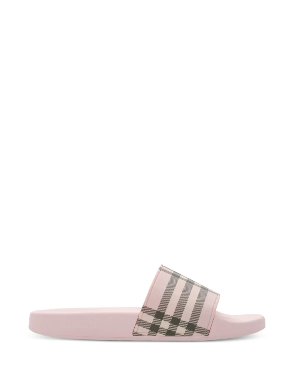 Burberry check slides Roze