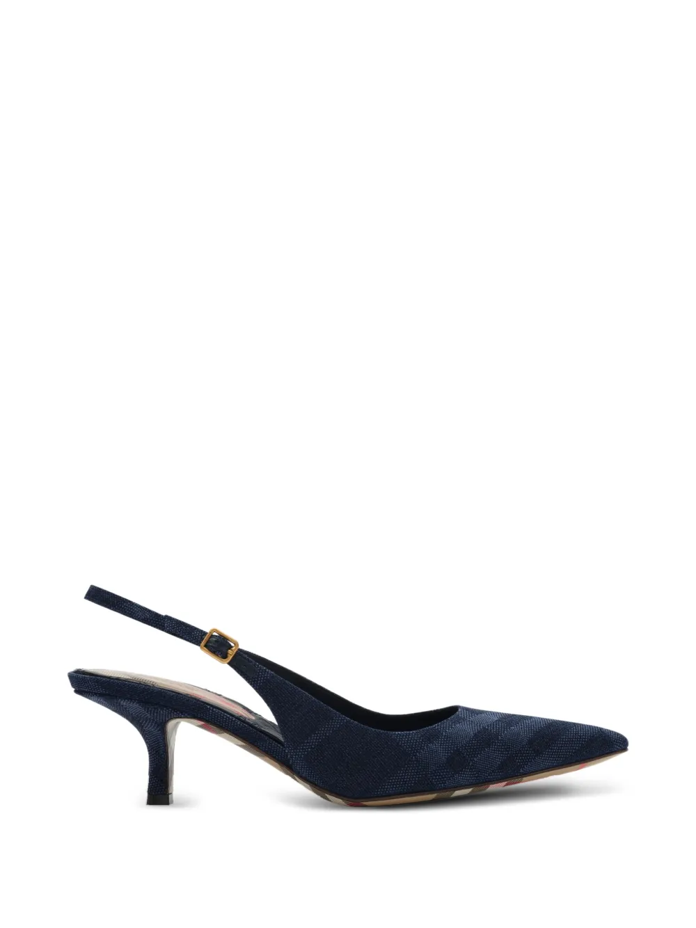 Burberry check Dame slingback pumps​ Blauw