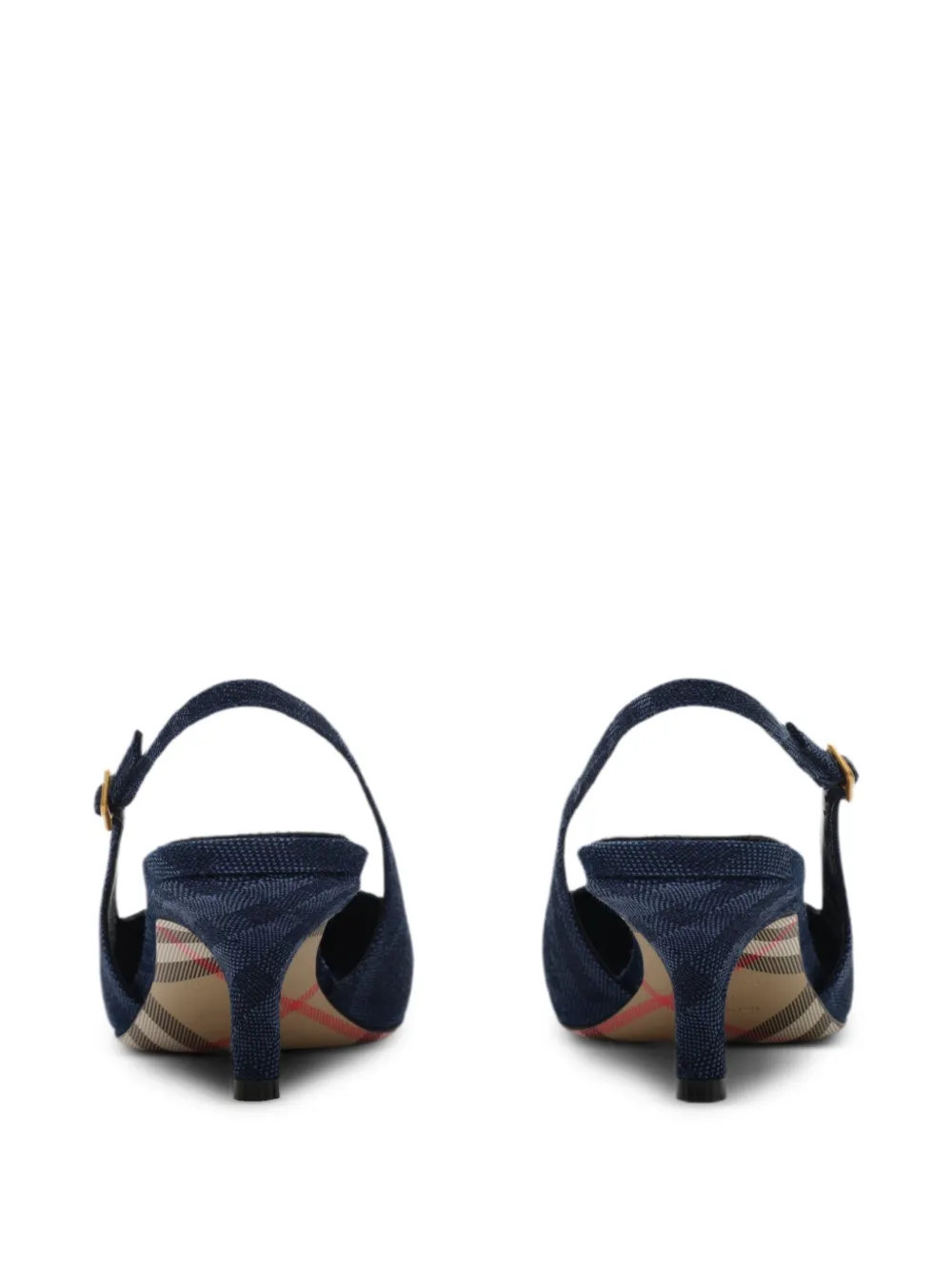 Burberry check Dame slingback pumps​ Blauw