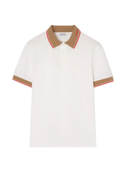 Burberry logo collar cotton polo shirt