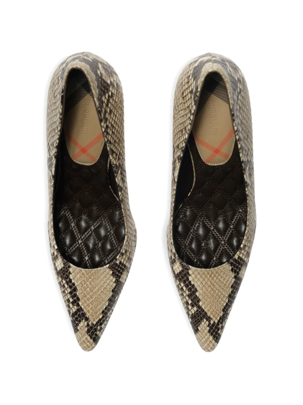 Burberry python-print leather Dame High Pumps​ Beige